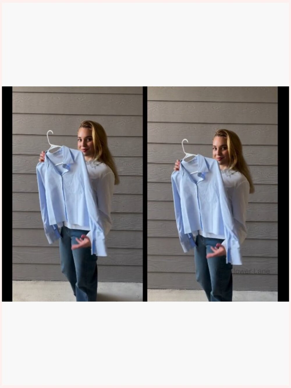 Women Cropped Long Sleeve Button Down Shirt with Pocket - Solid Casual Blouse - Picture 7 of 7